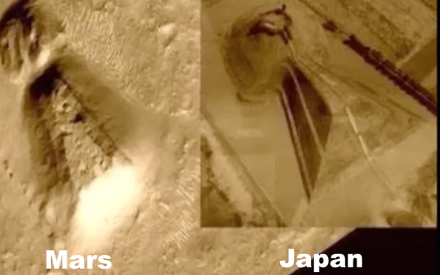 Vệ tinh NASA phát hiện kết cấu trên sao Hỏa "giống y xì" công trình cổ trên Trái Đất