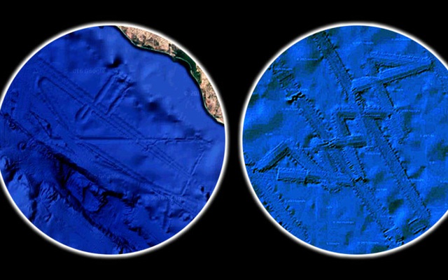 Google Maps phát hiện 2 căn cứ UFO "quái dị" dưới đáy biển châu Mỹ