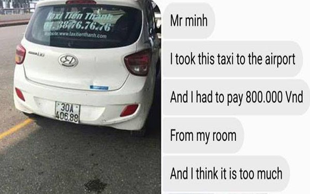 Khách nước ngoài đi từ Bờ Hồ đến Nội Bài bị tài xế taxi "chém đẹp" 800.000 đồng