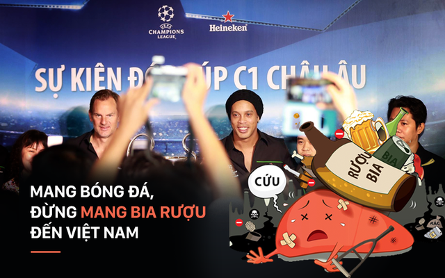 Mang bóng đá, đừng mang rượu bia đến Việt Nam, Ronaldinho!