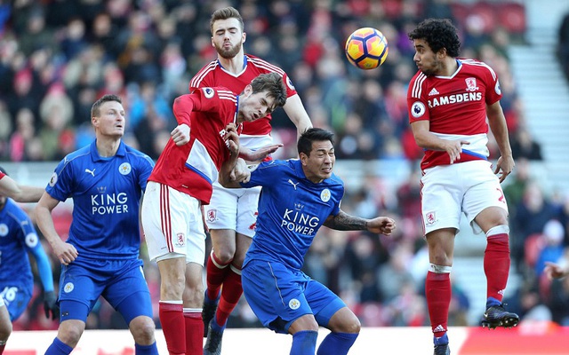 Clip bản quyền Premier League: Middlesbrough 0-0 Leicester City