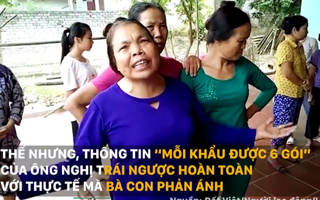 Vụ vợ "quan" thôn nhận quà lũ lụt: Bất ngờ cán bộ nói phản ánh của dân không chính xác