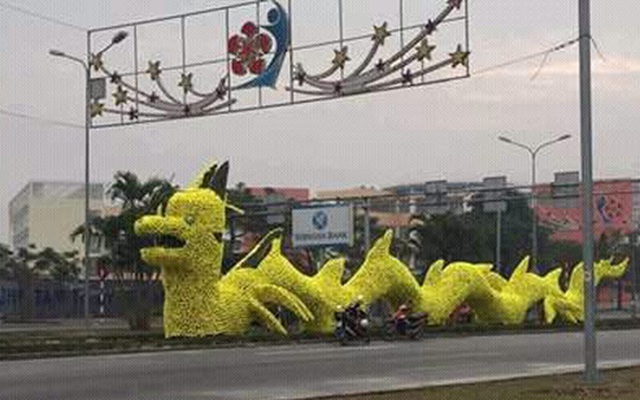 Dân tình xôn xao vì con rồng Tết mang màu sắc, hình thù khó hiểu ở Hải Phòng