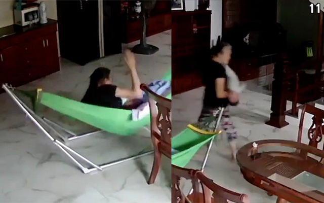 Camera ghi lại cảnh bà giúp việc đánh liên tiếp vào đầu bé 4 tháng tuổi ở Nghệ An