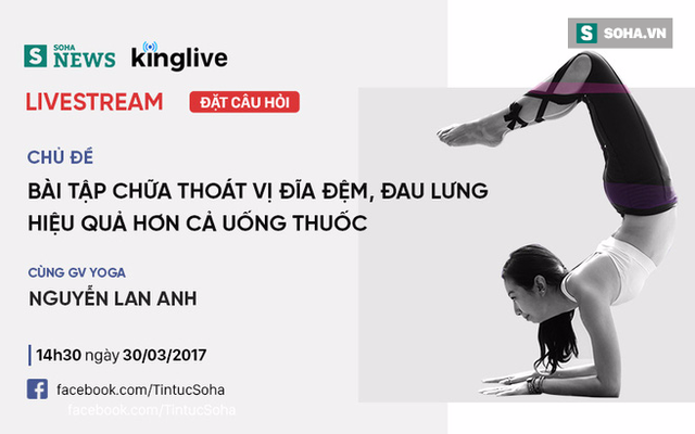 [Trực tiếp] Bài tập chữa thoát vị đĩa đệm, đau lưng hiệu quả hơn cả uống thuốc của cô gái Vàng Yoga