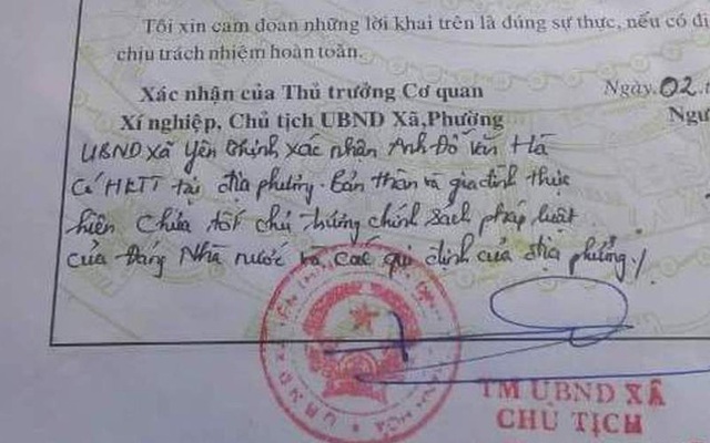 Bộ Tư pháp nghiêm cấm phê xấu vào lý lịch công dân