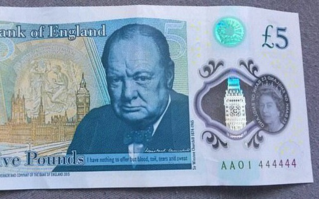 Một tờ 5 bảng Anh được bán với giá hơn 1,6 tỷ đồng