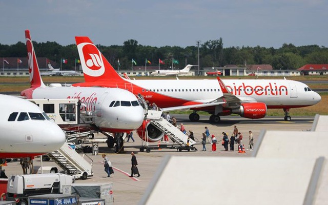 Khoảng 1.400 nhân viên hãng hàng không Air Berlin sẽ mất việc làm