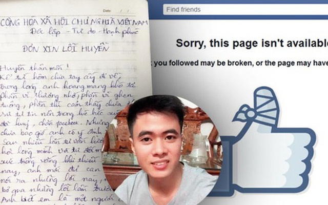 Chàng trai viết đơn xin lỗi vì lỡ... block Facebook bạn gái