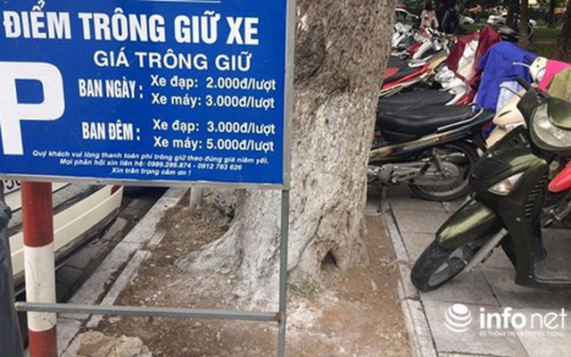 Hà Nội: Giá trông giữ phương tiện đã tăng lên gấp 3-5 lần so với quy định