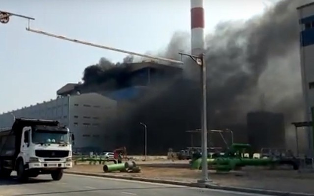 Cháy lớn tại nhà máy nhiệt điện Thái Bình 2