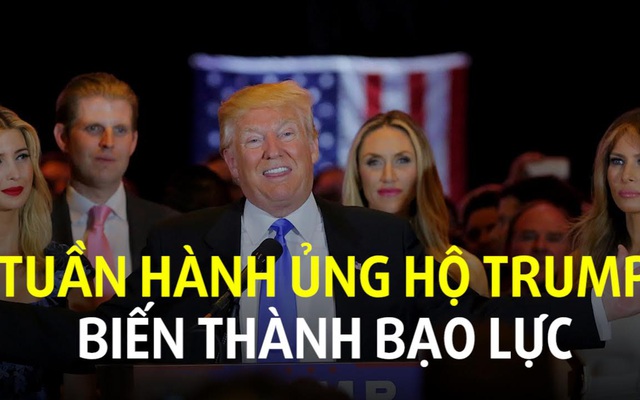 [VIDEO] Tuần hành ủng hộ Trump biến thành bạo lực