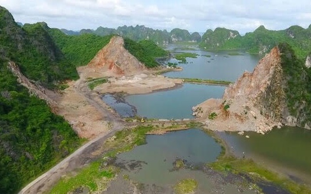 Dừng việc xây dựng kèm tận thu tài nguyên đá trong vùng đệm vịnh Hạ Long