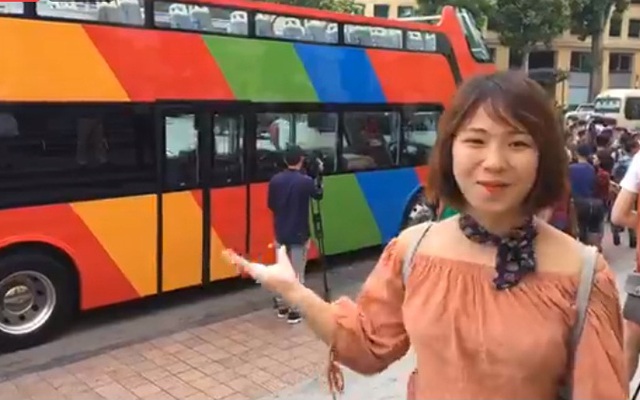Video: Xe buýt 2 tầng city tour chạy thử nghiệm trên nhiều tuyến phố của Thủ đô