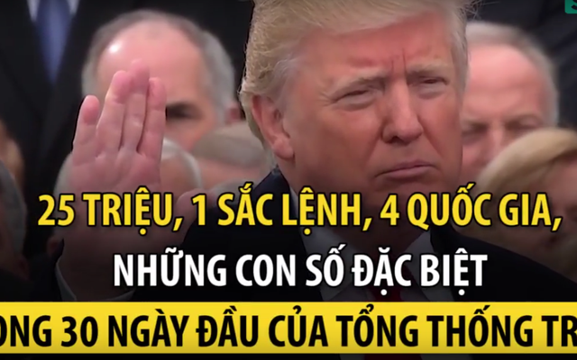 25 triệu, 1 và 4 - những con số đặc biệt trong 30 ngày đầu của Tổng thống Trump