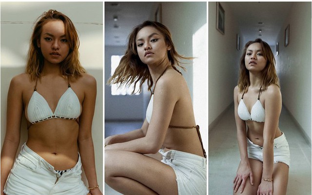 Người mẫu Mai Ngô để lộ nhược điểm khi diện bikini nóng bỏng