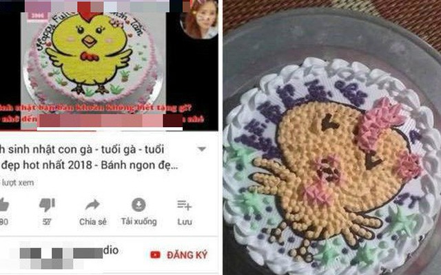 Đặt bánh sinh nhật hình gà con, mẹ trẻ tá hỏa khi nhận thành phẩm