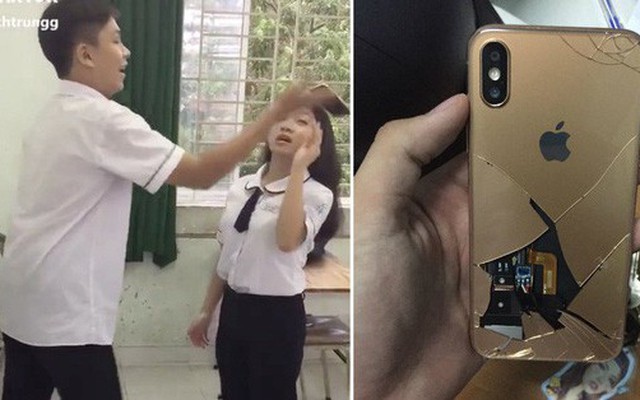 Học sinh Sài Gòn làm vỡ iPhone X khi diễn lại cảnh hất điện thoại kinh điển trong Hậu Duệ Mặt Trời