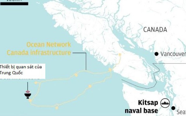 Trung Quốc đưa "tai mắt" cài đặt dưới đáy biển sát nách căn cứ tàu ngầm hạt nhân Mỹ