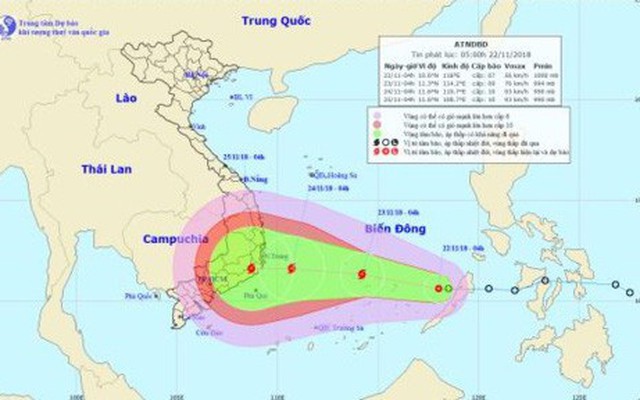 Bão số 9 di chuyển chậm, liên tục mạnh lên và sẽ đổ bộ đất liền