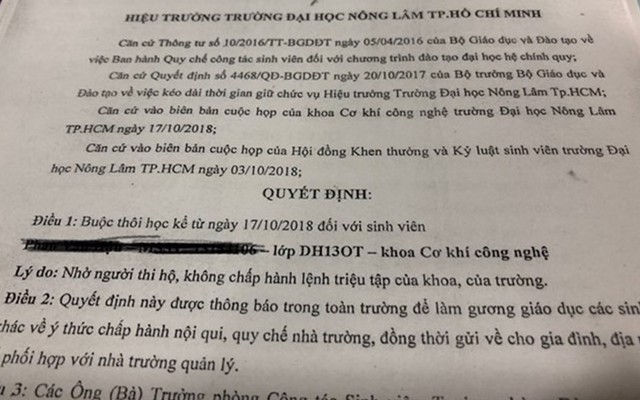 Hàng loạt sinh viên bị đình chỉ học 1 năm hoặc buộc thôi học vì nhờ người thi hộ