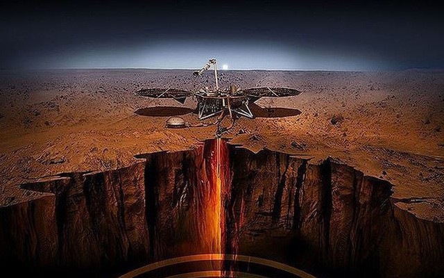 Hình ảnh rõ nét đầu tiên robot thám hiểm Insight gửi về từ sao Hỏa
