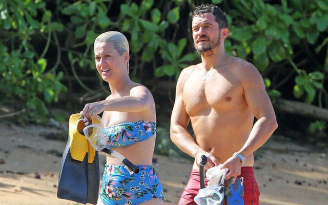 Hạnh phúc trong tình yêu với Orlando Bloom, Katy Perry lộ dáng ngày càng béo khi mặc bikini