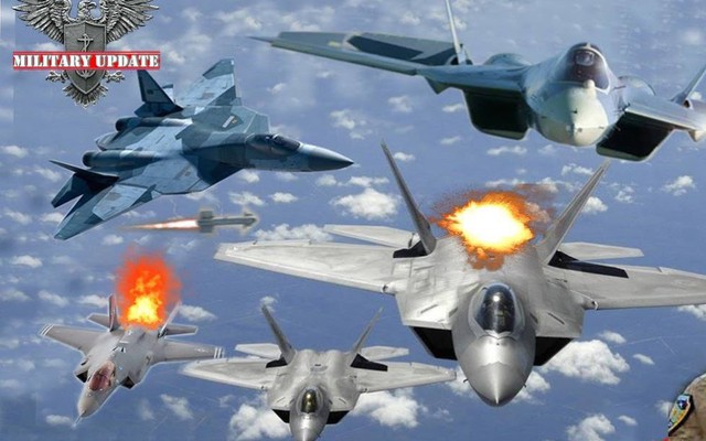 Su-57 Nga và F-22 Mỹ bất ngờ đụng độ tại Syria: Ai sẽ bắn trước?