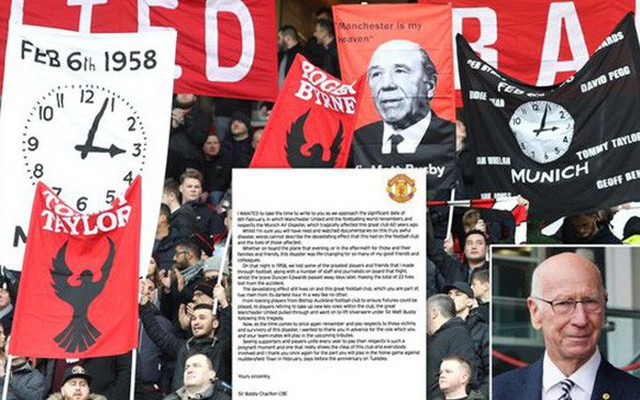 60 năm thảm hoạ Munich: Xúc động tâm thư Sir Bobby Charlton gửi các ngôi sao M.U