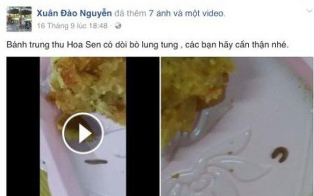 Đăng "bánh có dòi" lên Facebook, phải bồi thường 12 triệu đồng