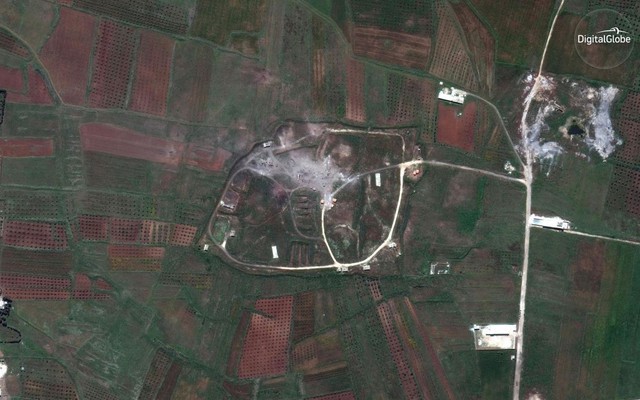Hình ảnh vệ tinh mới nhất chứng minh Syria đã thiệt hại nặng nề sau vụ tấn công ngày 14/4
