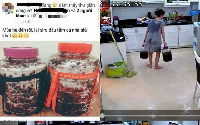 Người phụ nữ vui vẻ khoe 2 lọ siro tự ngâm và hình ảnh sau đó khiến tất cả không nỡ nhìn