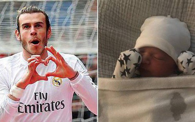 Gareth Bale cho con trai mới sinh mặc áo Champions League