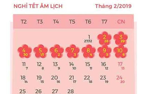 Chính thức trình đề xuất nghỉ Tết Âm lịch 2019 dài 9 ngày