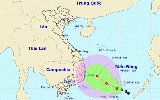 Áp thấp trên biển đang mạnh lên thành áp thấp nhiệt đới