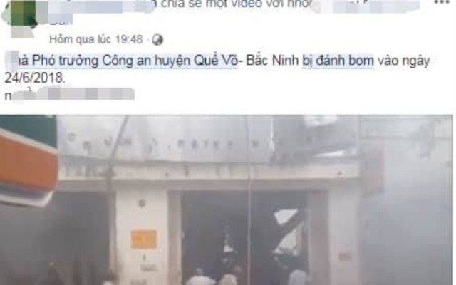 Truy tìm kẻ tung tin nhà Phó trưởng Công an huyện Quế Võ bị đánh bom