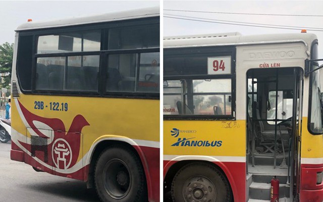Xe buýt đang chạy bất ngờ bốc cháy ở Hà Nội