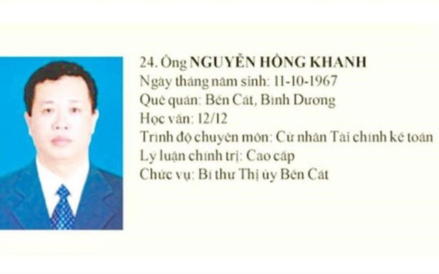 Cựu bí thư Thị ủy Bến Cát bị tạm đình chỉ nhiệm vụ HĐND