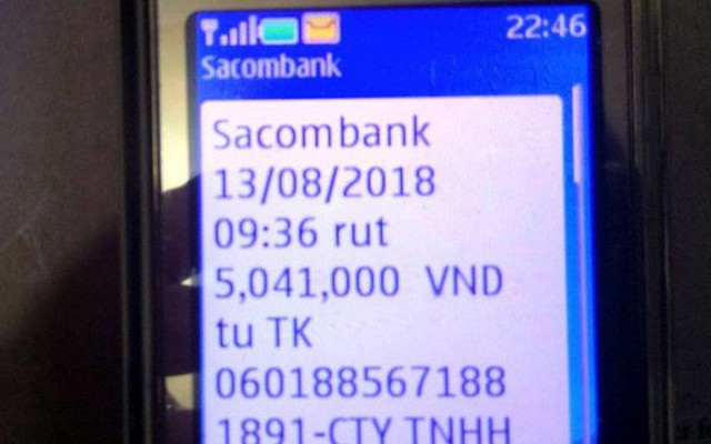 Chủ tài khoản Sacombank mất sạch tiền dù thẻ ATM vẫn còn bên người