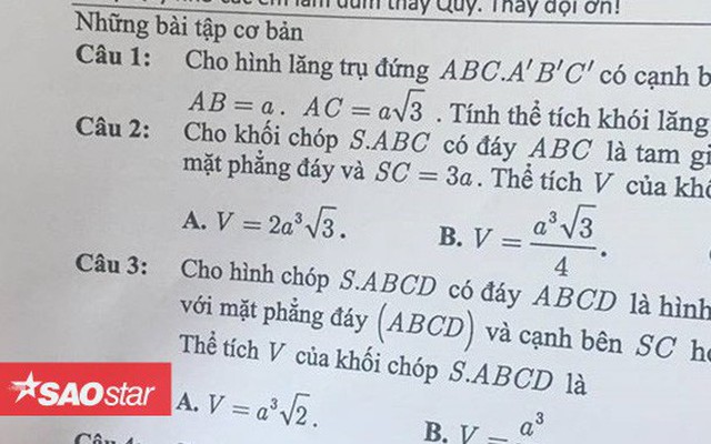 Khi thầy giáo 'có tâm' ra đề kiểm tra: Nắn nót ghi hẳn dòng chữ 'nhờ các em làm bài, thầy đội ơn'