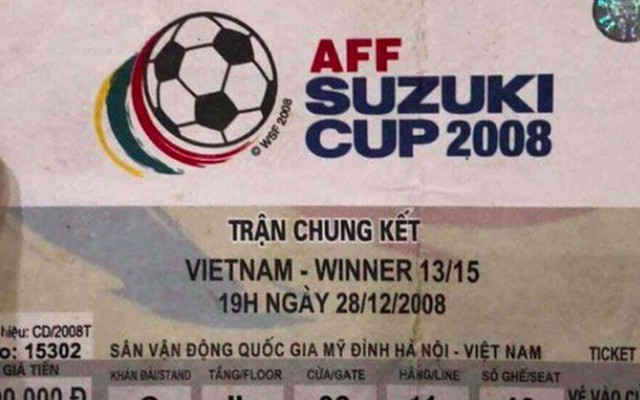 Đây là chiếc vé đưa người hâm mộ trở về ký ức Việt Nam vô địch AFF Cup 10 năm trước