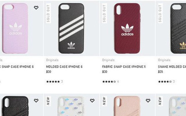 Adidas ra mắt bộ sưu tập vỏ ốp cho iPhone đủ màu đỏ, đen, tím, hồng và cả họa tiết da rắn