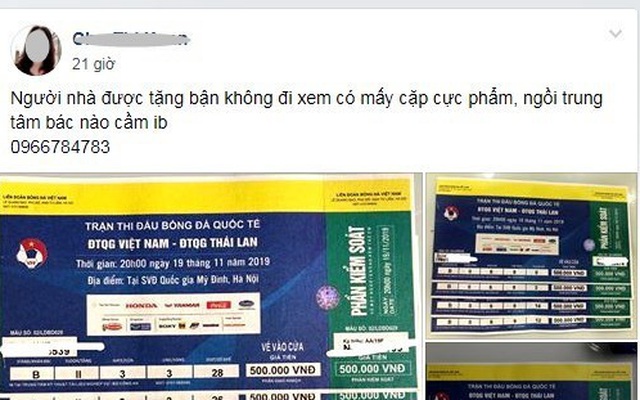 Vé xem Việt Nam vs Thái Lan bị hét giá..."trên trời"