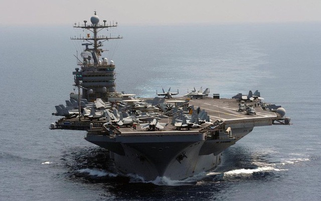 Nhóm tác chiến tàu sân bay Mỹ diễn tập quân sự gần Iran