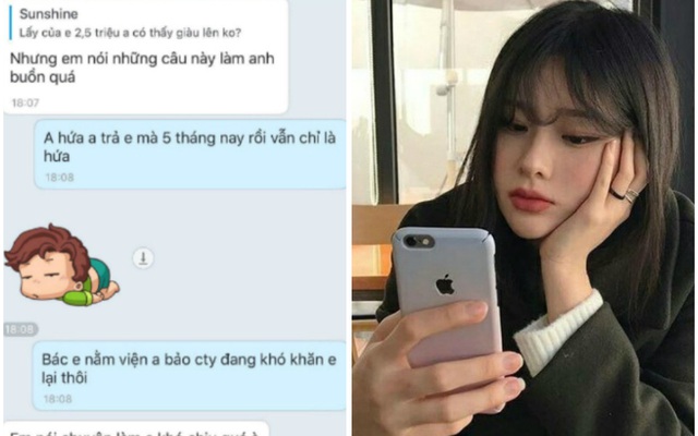 Bị nợ lương, cô gái nhắn tin đòi sếp thì nhận lời đáp: “Em nói những câu làm anh buồn quá”