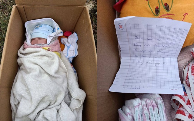 Em bé bị bỏ rơi trong thùng carton ven đường, tờ giấy người mẹ để lại gây bức xúc