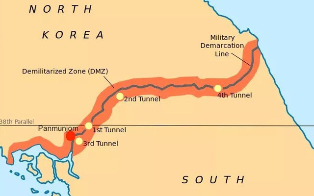 Cận cảnh khu phi quân sự liên Triều nhìn từ phía Triều Tiên