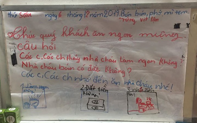 Góc tường quán ăn và những câu chữ dễ thương, ai đọc xong cũng trầm trồ thích thú