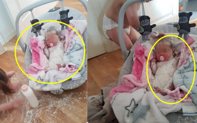 Nhờ con gái trông em hộ, vài phút sau quay lại, bà mẹ chứng kiến cảnh tượng giật mình