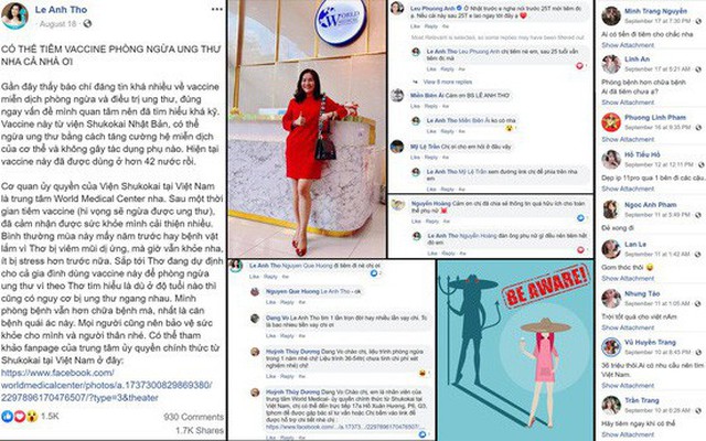 Facebook vợ diễn viên Bình Minh quảng cáo cho loại "vaccine phòng ngừa ung thư" bị thổi phồng quá mức